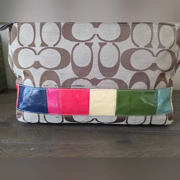 Coach Legacy Stripe Y2K Signature Tote Bag/Diaper/Laptop Bag/Crossbody Strap - Picture 9 of 16